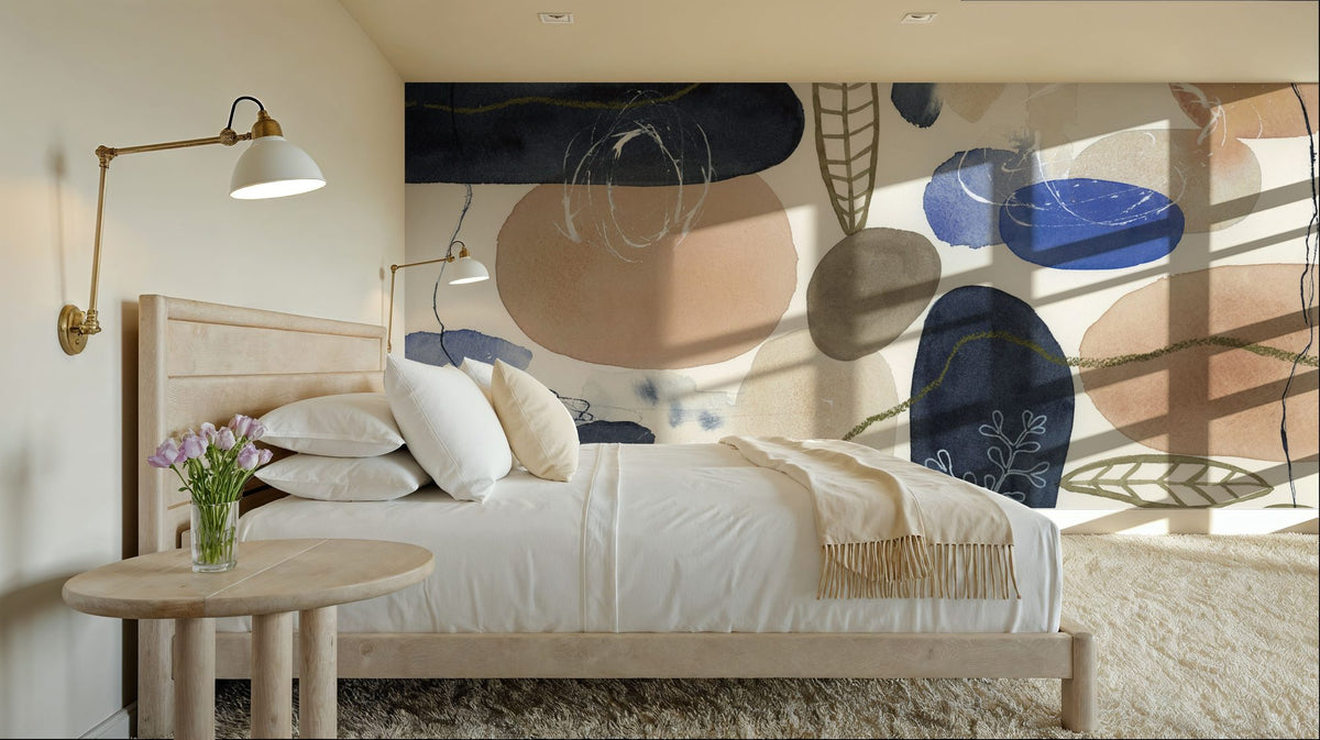 Leaves and Stones Mural Wallpaper - room preview 03