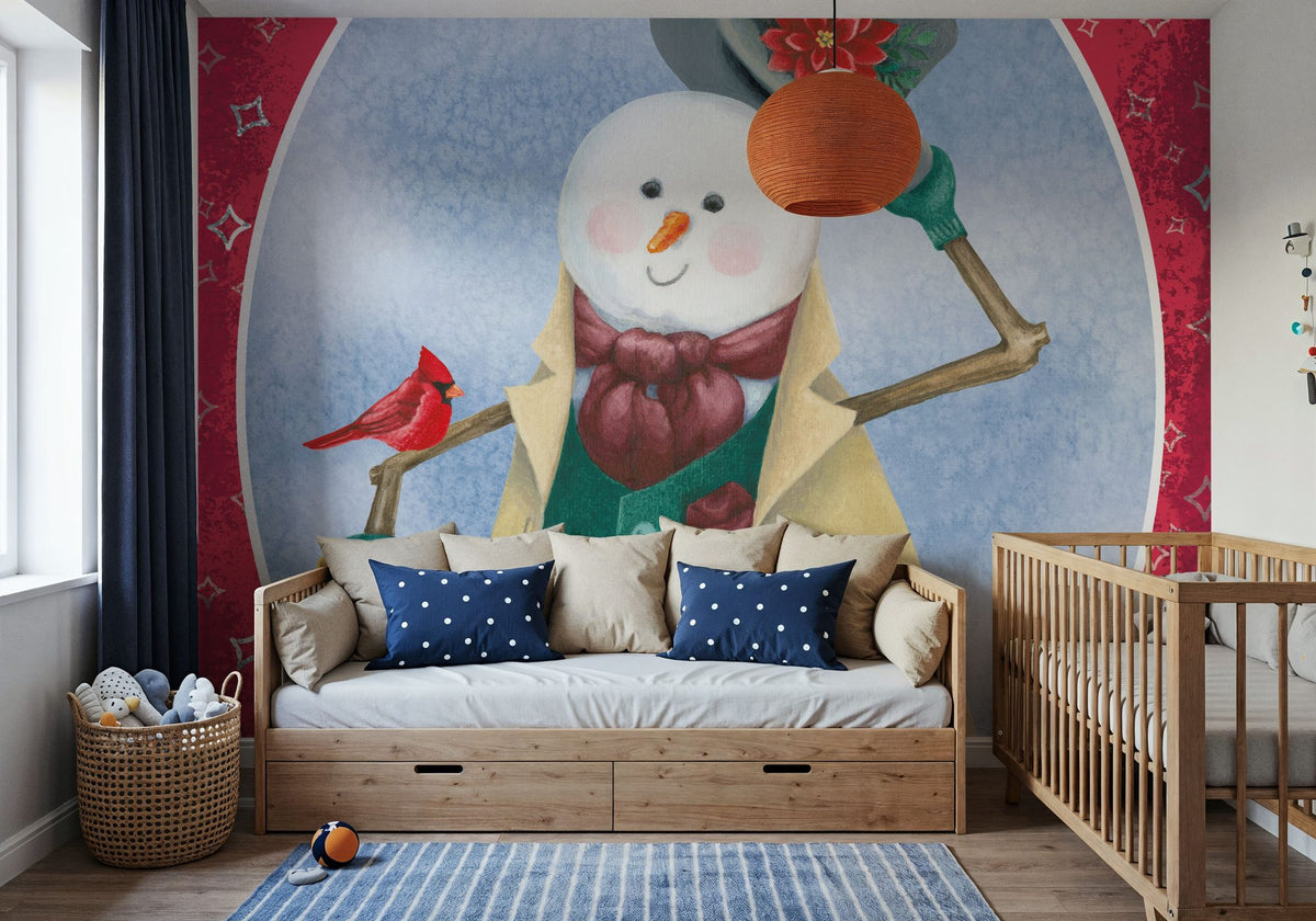 Main Street Christmas VI Mural Wallpaper - room preview 03