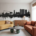 Scunthorpe England Skyline Black & White Mural Wallpaper - room preview 03