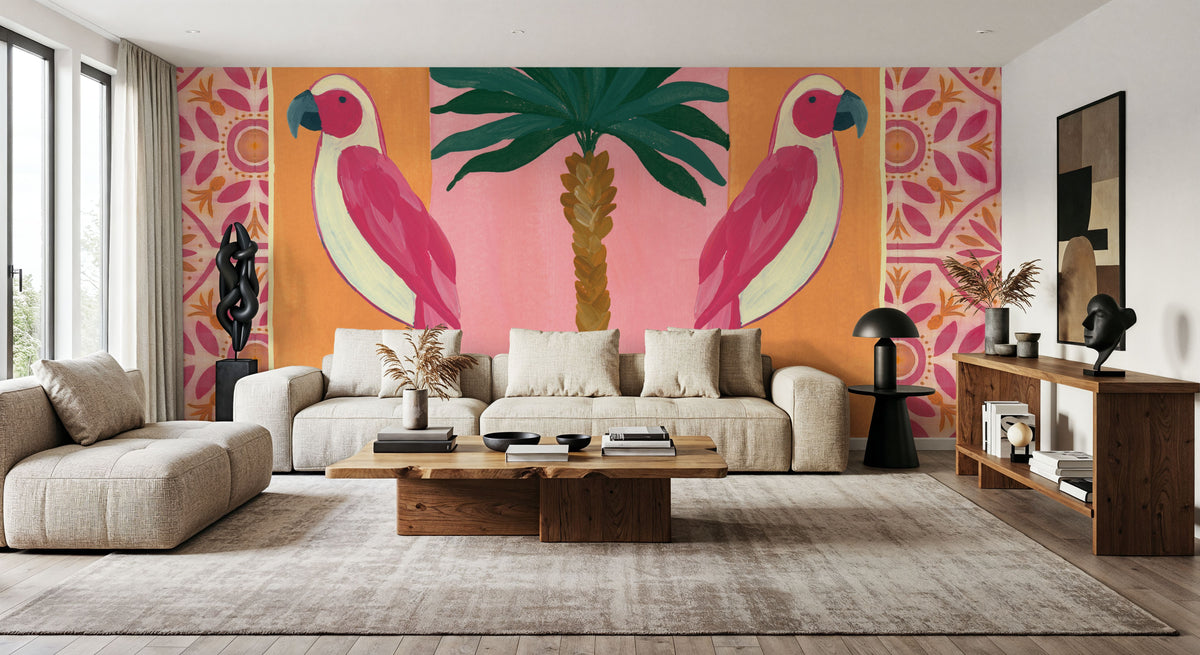 Tropical Birds I Mural Wallpaper - room preview 03