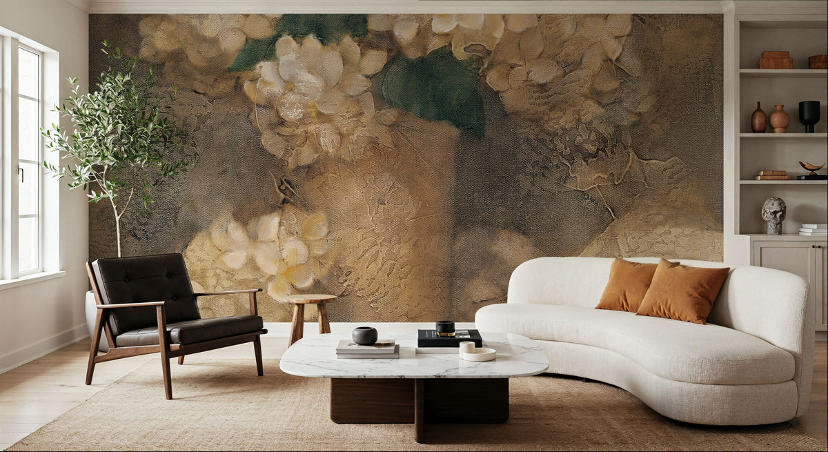 Bouquet of Hydrangeas Mural Wallpaper - room preview 03