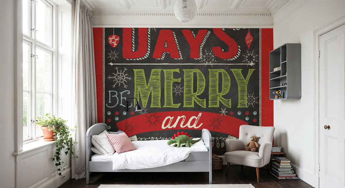 Holiday Talk Color II Mural Wallpaper - room preview 03