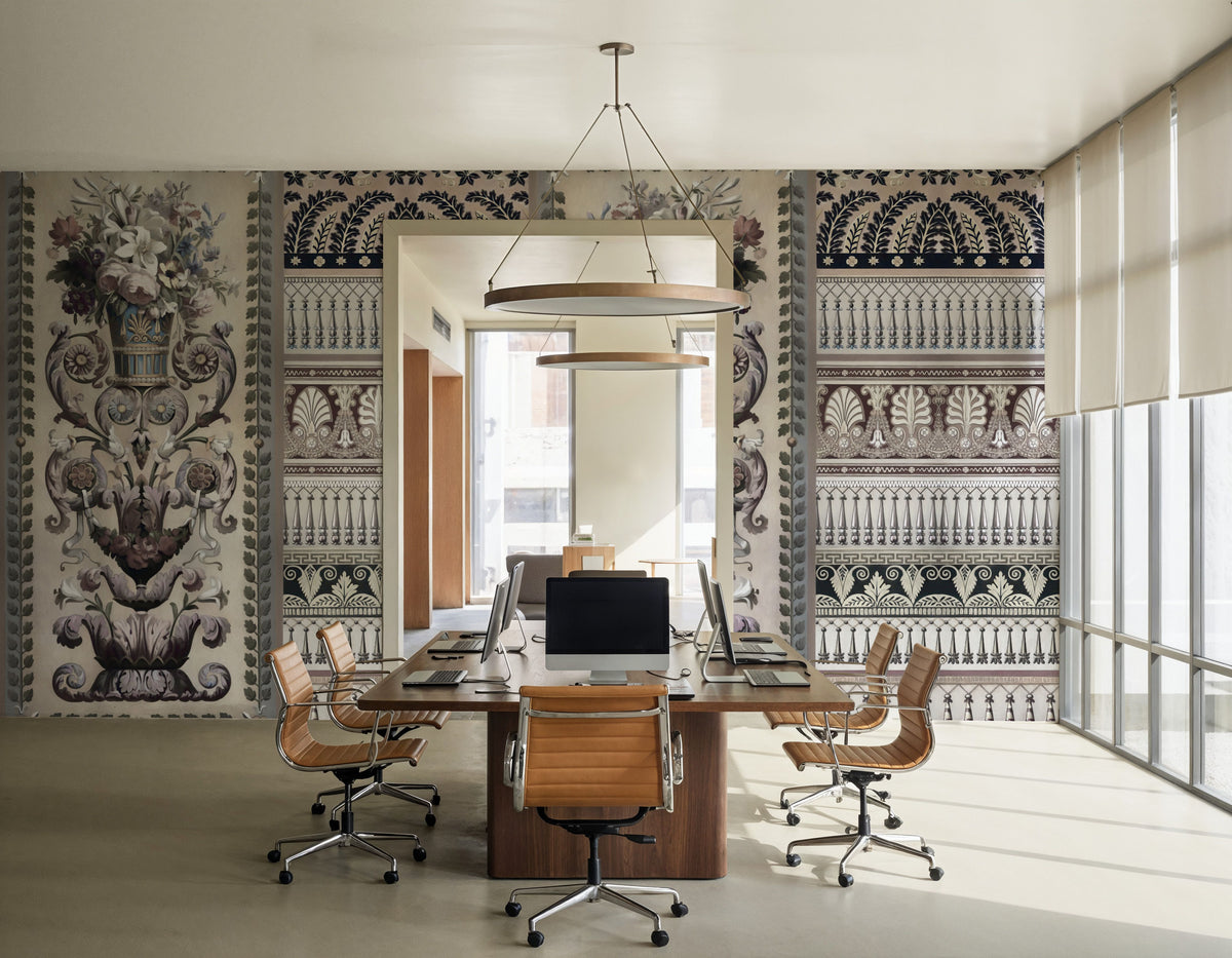 Flower Mountain, Brown Mural Wallpaper - room preview 03