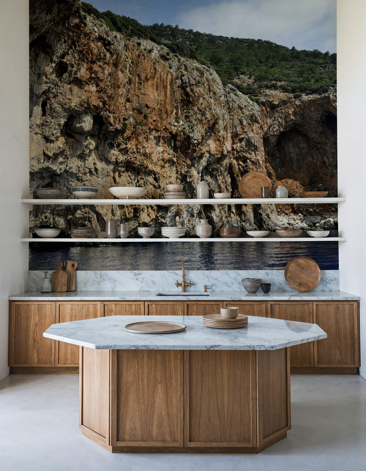 Coastal Cliff Majesty Mural Wallpaper - room preview 03