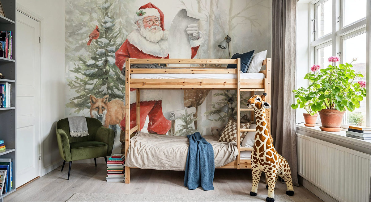 Woodland Santa IV Mural Wallpaper - room preview 03