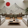 Line Mountain Sun Mural Wallpaper - room preview 03