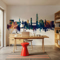 Split Croatia Skyline Blue & Bronze Mural Wallpaper - room preview 03