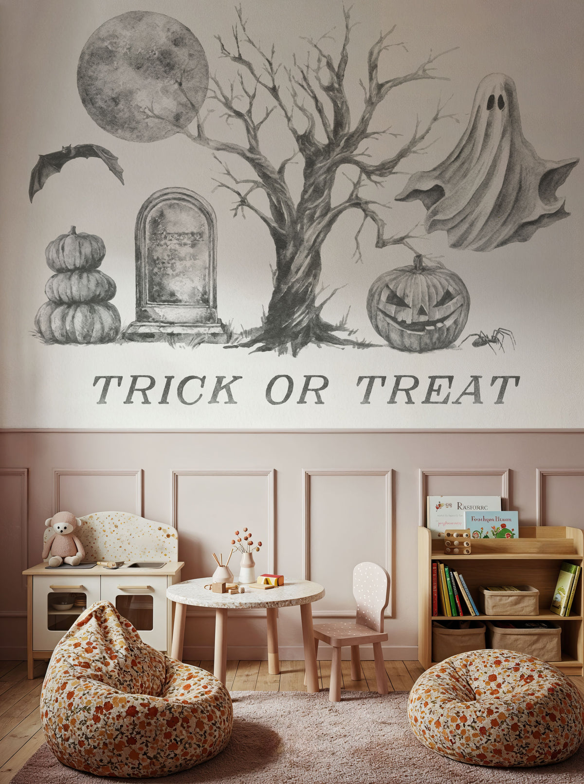Spooky Halloween II Mural Wallpaper - room preview 03