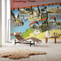 Greetings From Hollywood Beach Mural Wallpaper - room preview 03