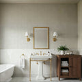 Seeing Stripes Gray Mural Wallpaper - room preview 03