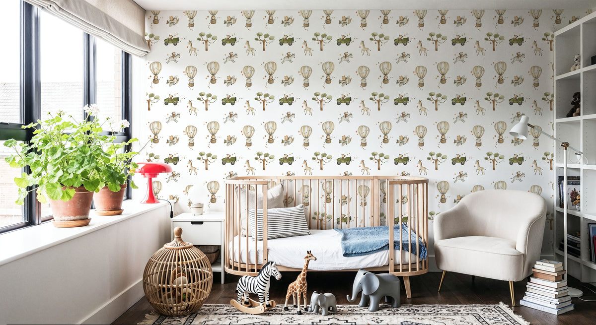 Savannah Adventure, Pattern Mural Wallpaper - room preview 03