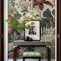 Dahlia Days, Orange Mural Wallpaper - room preview 03