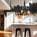 Erlangen Germany Skyline Black & White Mural Wallpaper - room preview 03