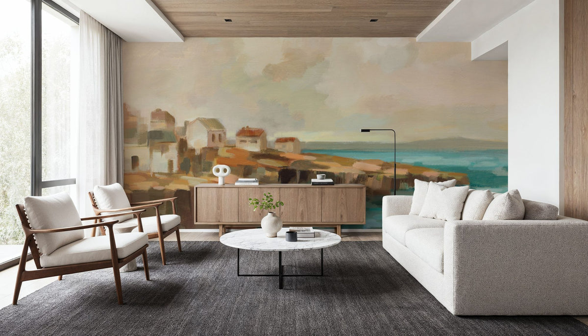 Southern Coast Town Mural Wallpaper - room preview 03