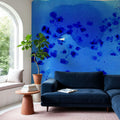 Singing Cloud, Indigo Mural Wallpaper - room preview 03