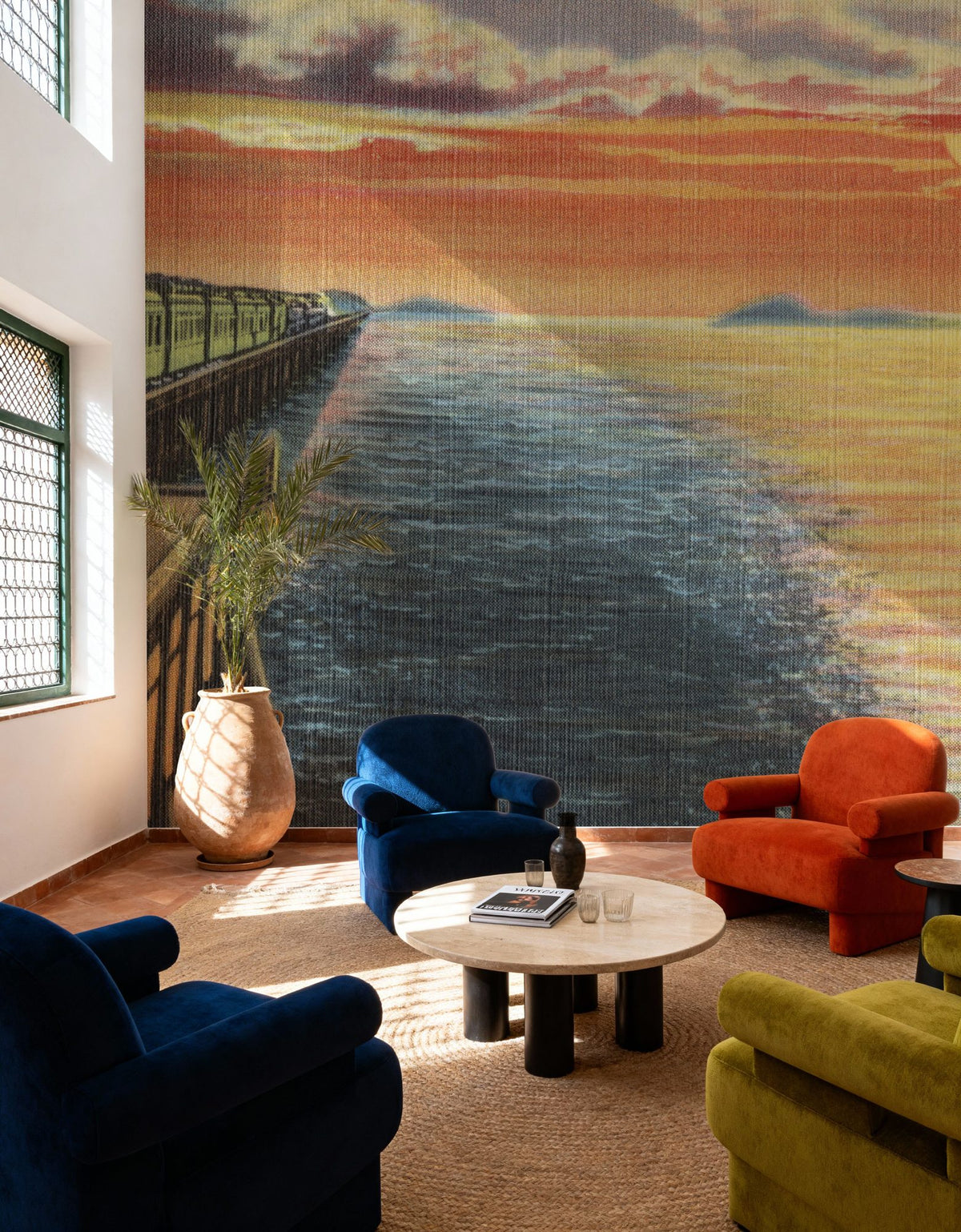 Greetings From Train Sunset Mural Wallpaper - room preview 03