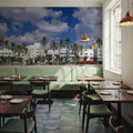 Tropical Deco Shore Mural Wallpaper - room preview 03