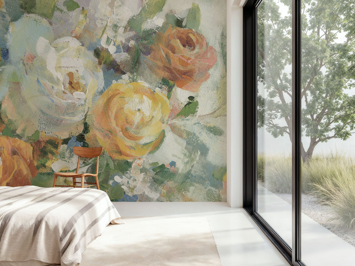 Blooming Splendor I Panel I Mural Wallpaper - room preview 03