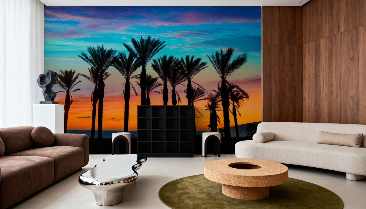 Miami Palms Mural Wallpaper - room preview 03