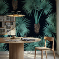 Elephant Ear Tree, Turqouise Mural Wallpaper - room preview 03