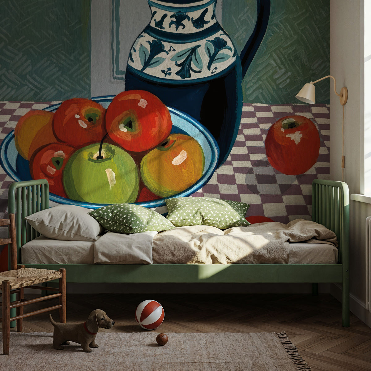 Bowl of Apples Mural Wallpaper - room preview 03