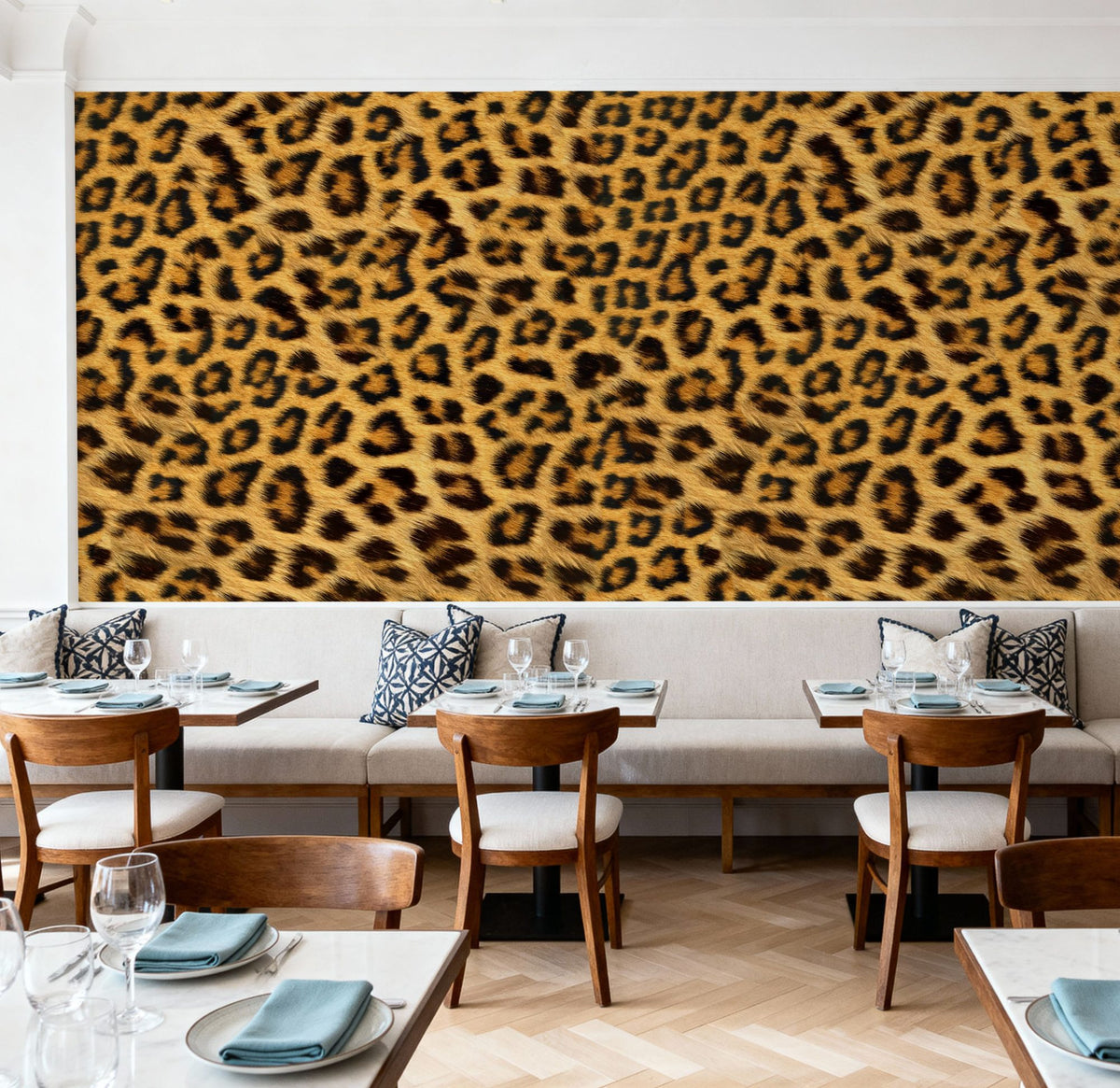 Safari Wallpaper Mural – Wild Animals Wall Mural – Leopard wall measurement