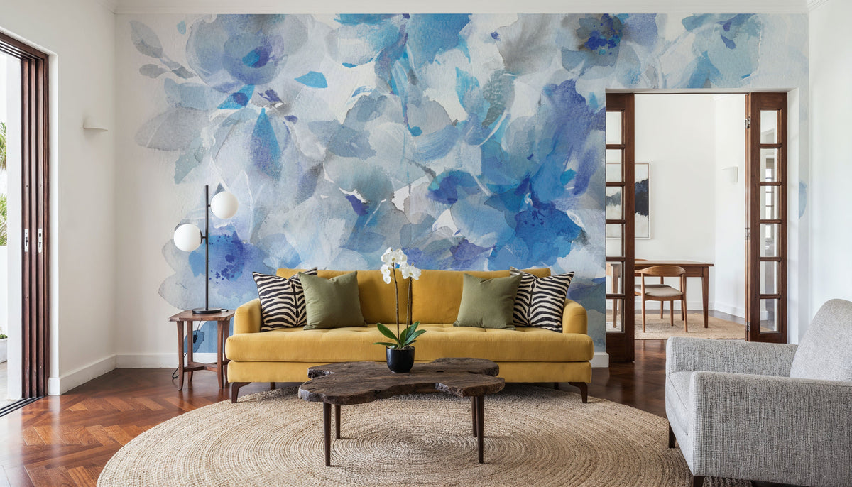 Floral Abstraction Mural Wallpaper - room preview 03