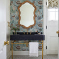Deep Sea, Light Blue Mural Wallpaper - room preview 03