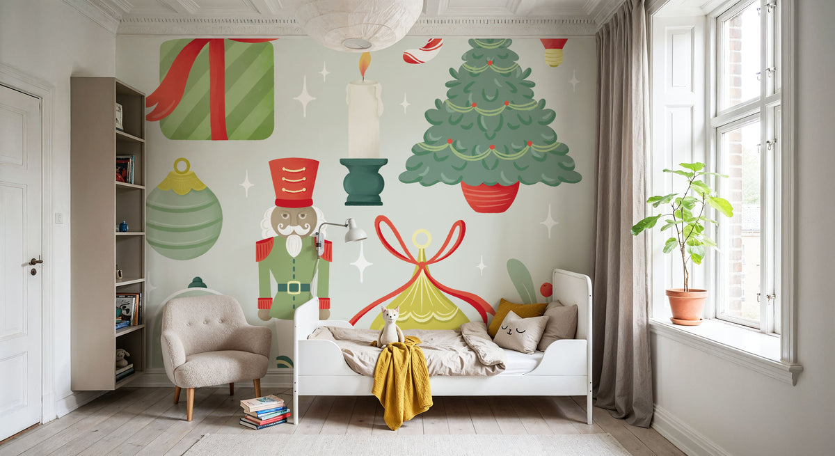 Home For the Holidays V Mural Wallpaper - room preview 03