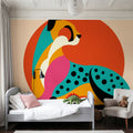 Safari Cat IV Mural Wallpaper - room preview 03