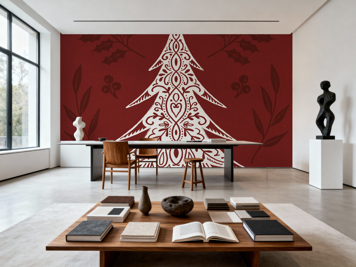Holiday Form IX Mural Wallpaper - room preview 03