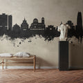 Sofia Bulgaria Skyline Concrete Mural Wallpaper - room preview 03