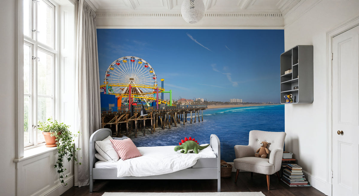 Santa Monica Pier Mural Wallpaper - room preview 03