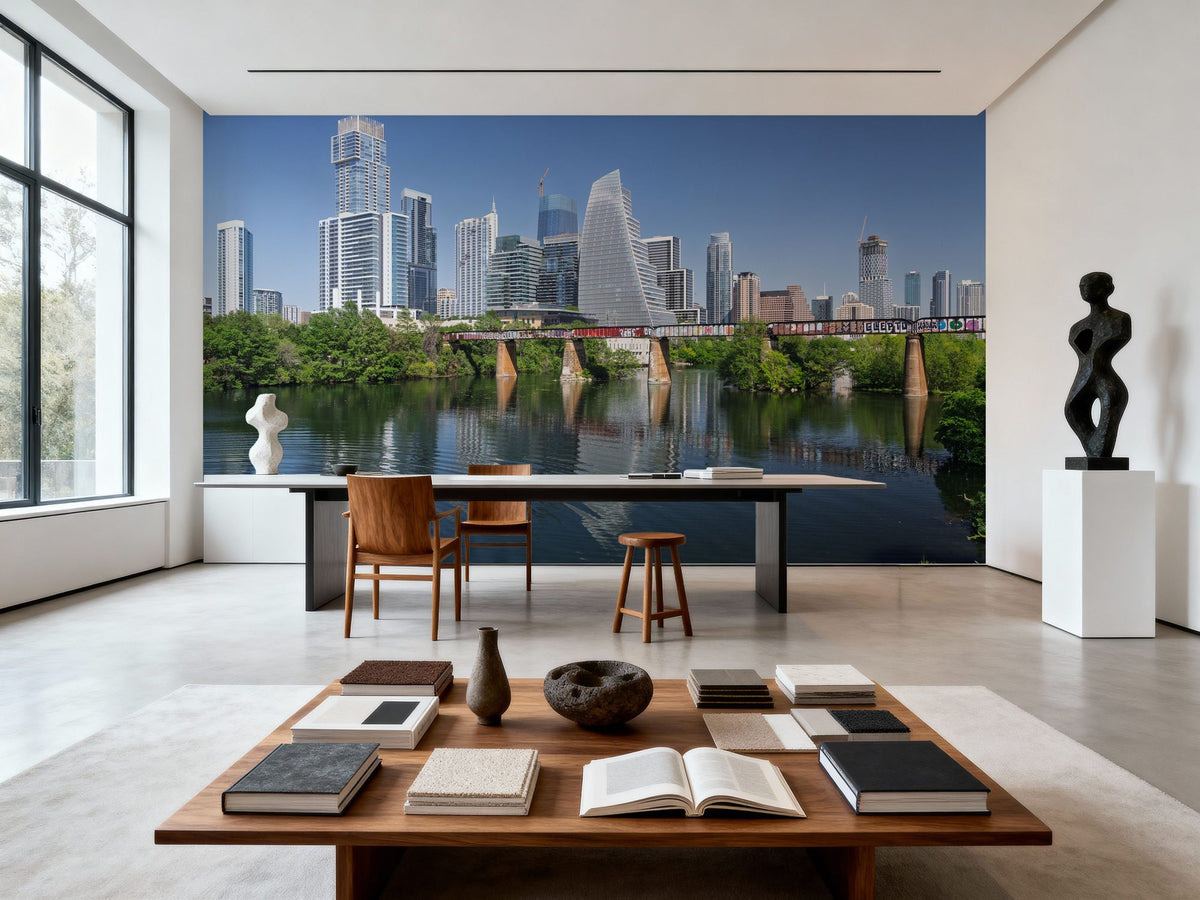 Riverside Reflections Mural Wallpaper - room preview 03