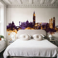 Venice Itay Skyline Purple & Gold Mural Wallpaper - room preview 03