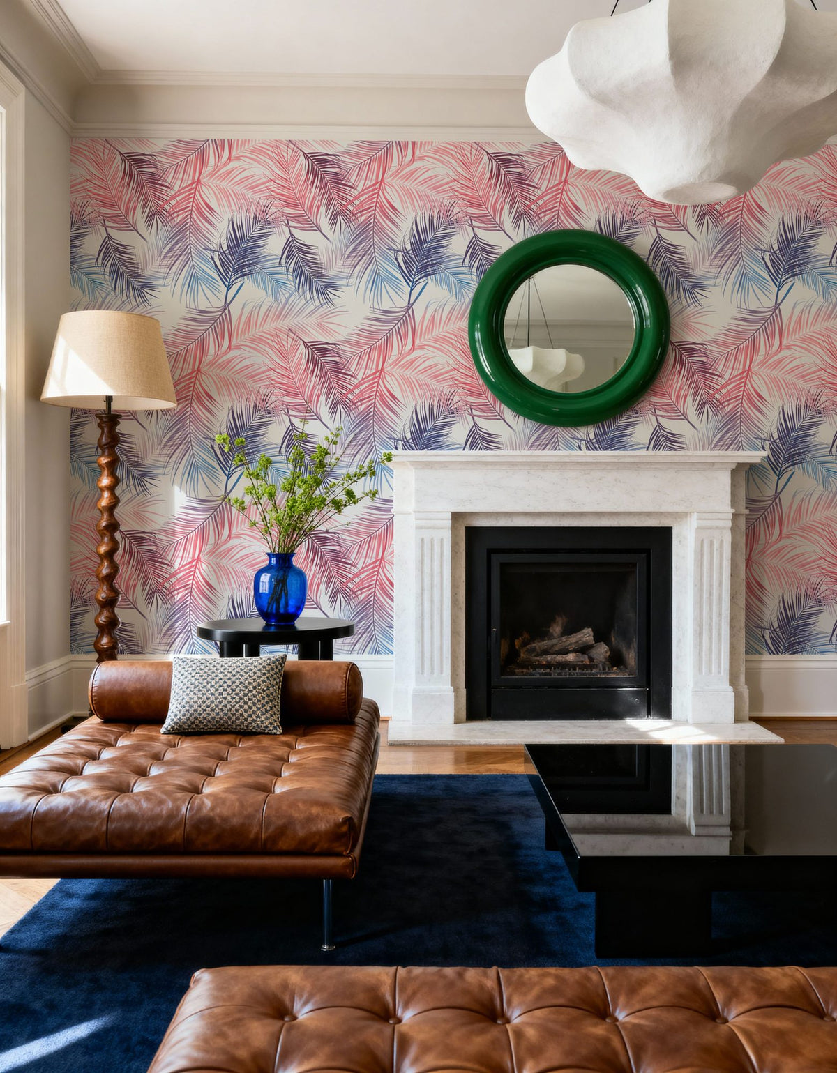Miami Palm Leaves Mural Wallpaper - room preview 03