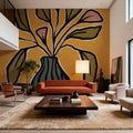 Checkerboard Floral II Mural Wallpaper - room preview 03