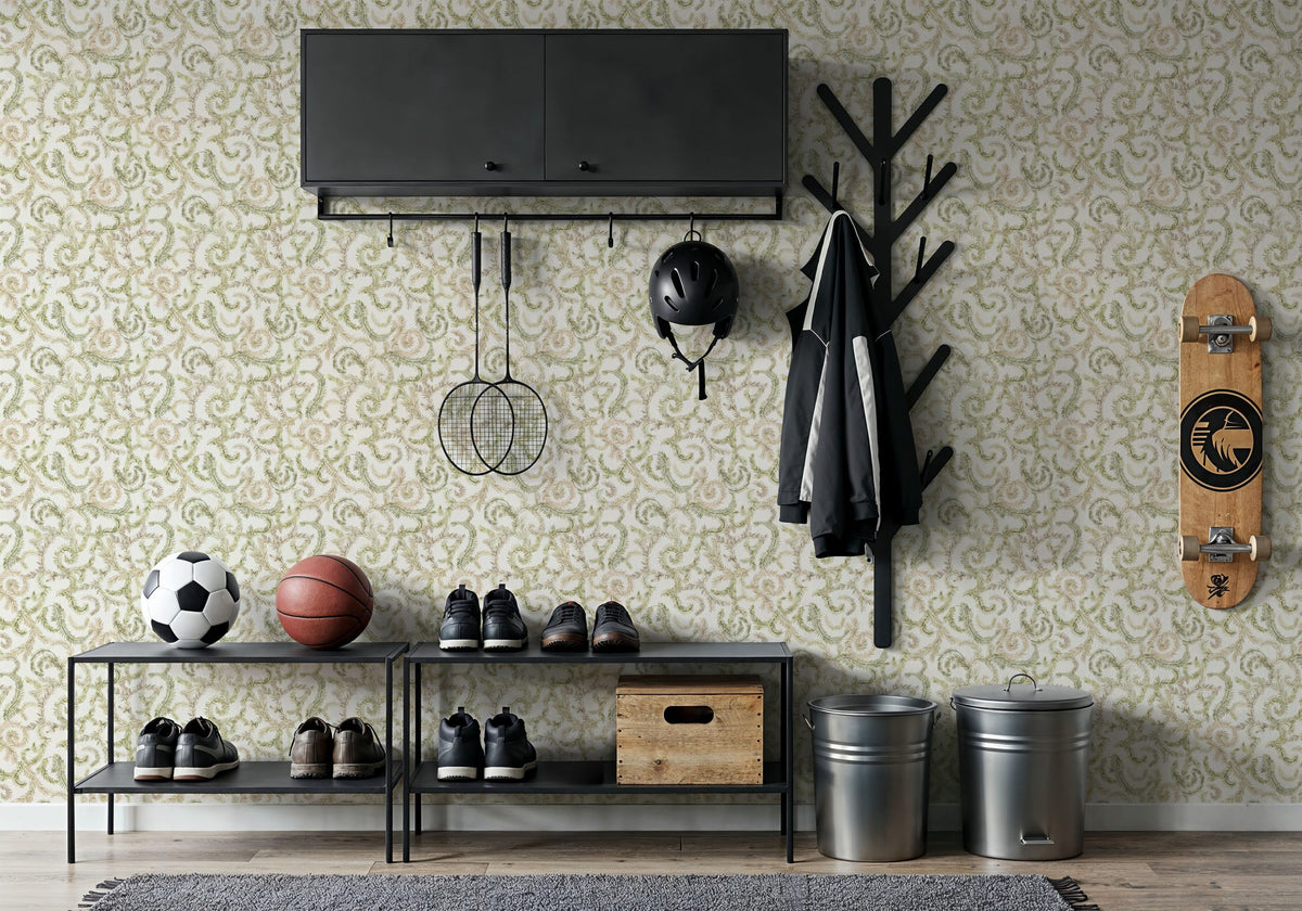 Olive Tree, Twig Green Mural Wallpaper - room preview 03