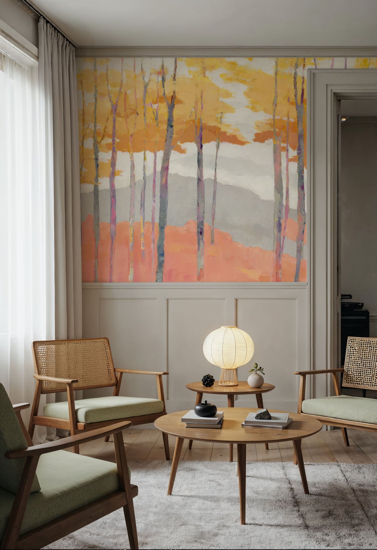Late Wood Mural Wallpaper - room preview 03