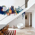 Southend-on-Sea England Skyline Blue & Bronze Mural Wallpaper - room preview 03