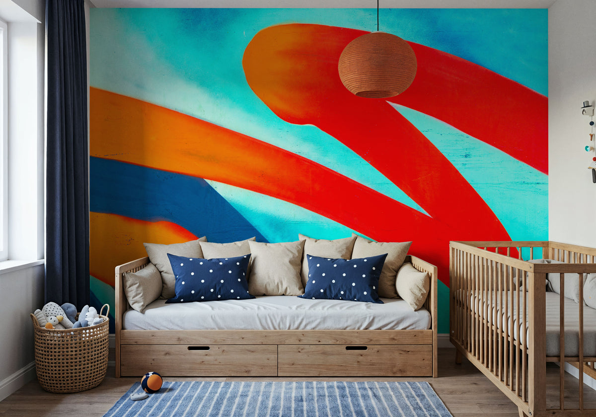 Lava Lines Mural Wallpaper - room preview 03
