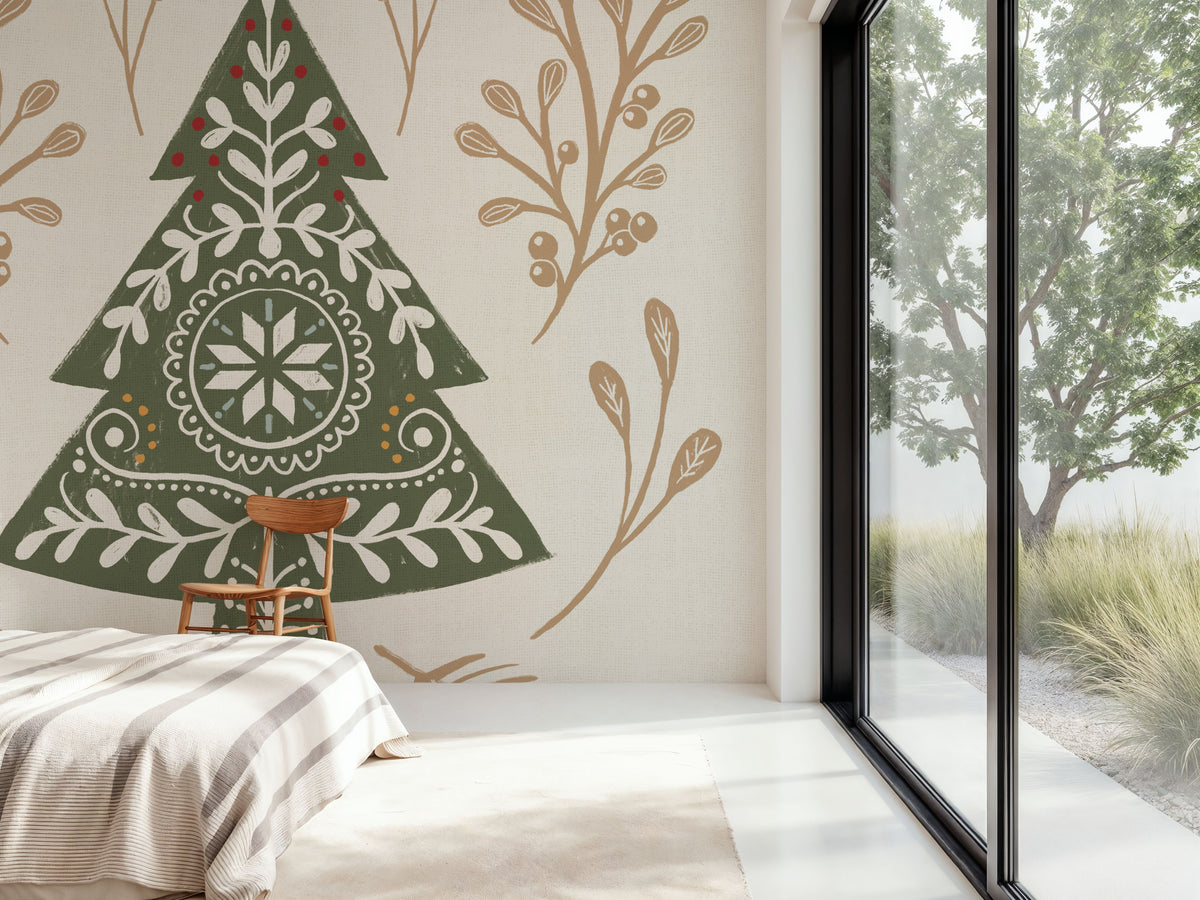 Holiday Form VI Color Mural Wallpaper - room preview 03