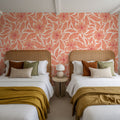 Dance of Flowers, Peach Fuzz Mural Wallpaper - room preview 03