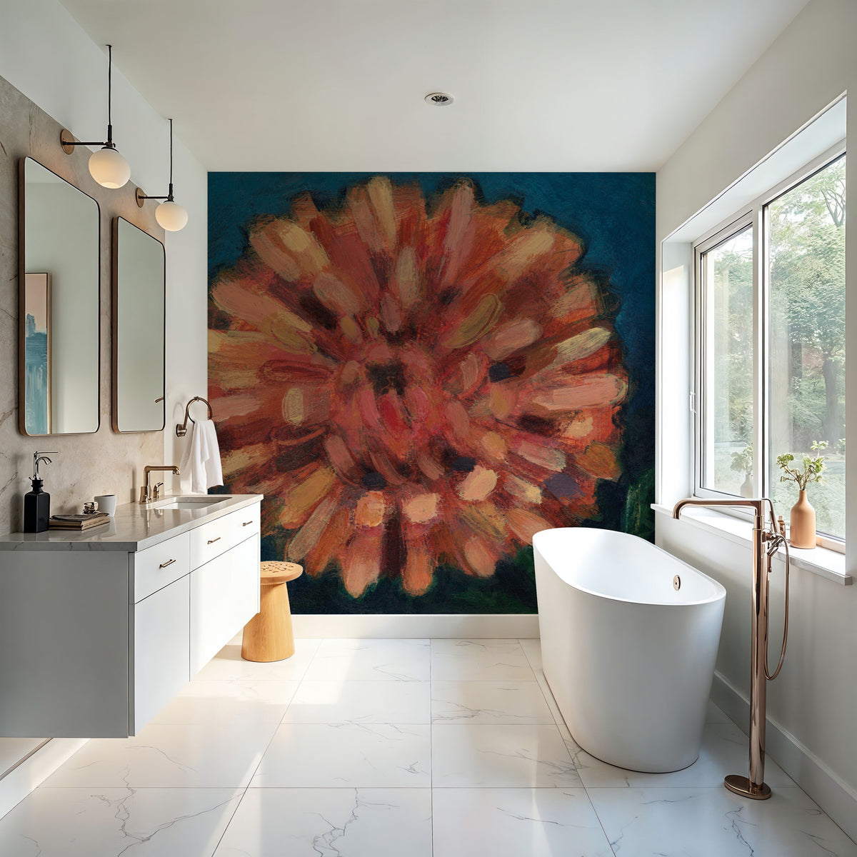 Autumn Blooms III Mural Wallpaper - room preview 03