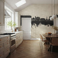 Tuscaloosa Alabama Skyline Concrete Mural Wallpaper - room preview 03