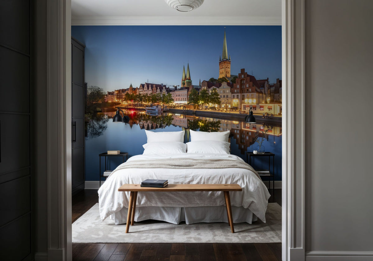 Trave River Mirror Mural Wallpaper - room preview 03