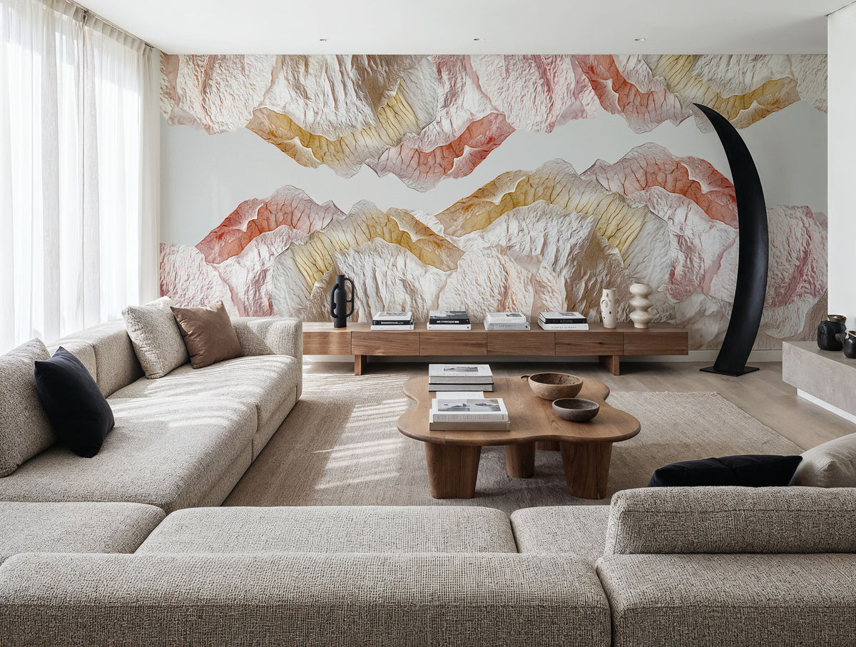 Kissing Flowers Mural Wallpaper - room preview 03
