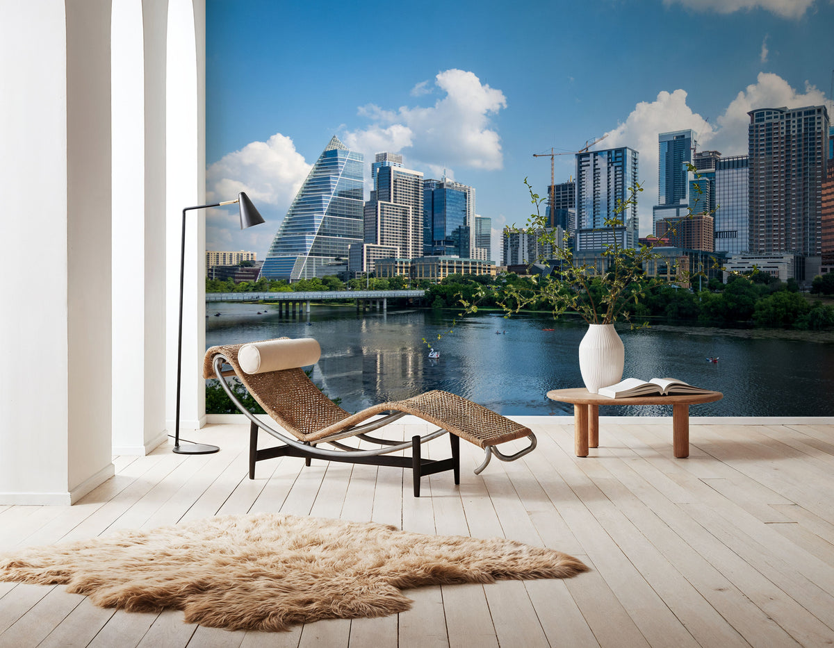 Skyline Reflections Mural Wallpaper - room preview 03