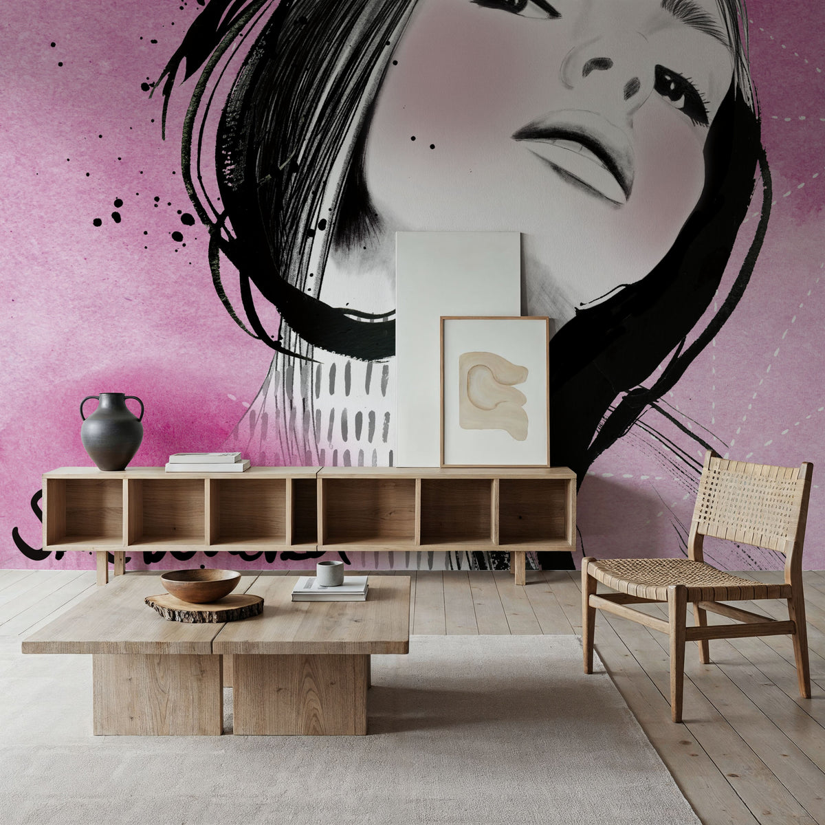 Moon Girl I Mural Wallpaper - room preview 03
