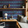 Seafood Shanty Blue V Mural Wallpaper - room preview 03